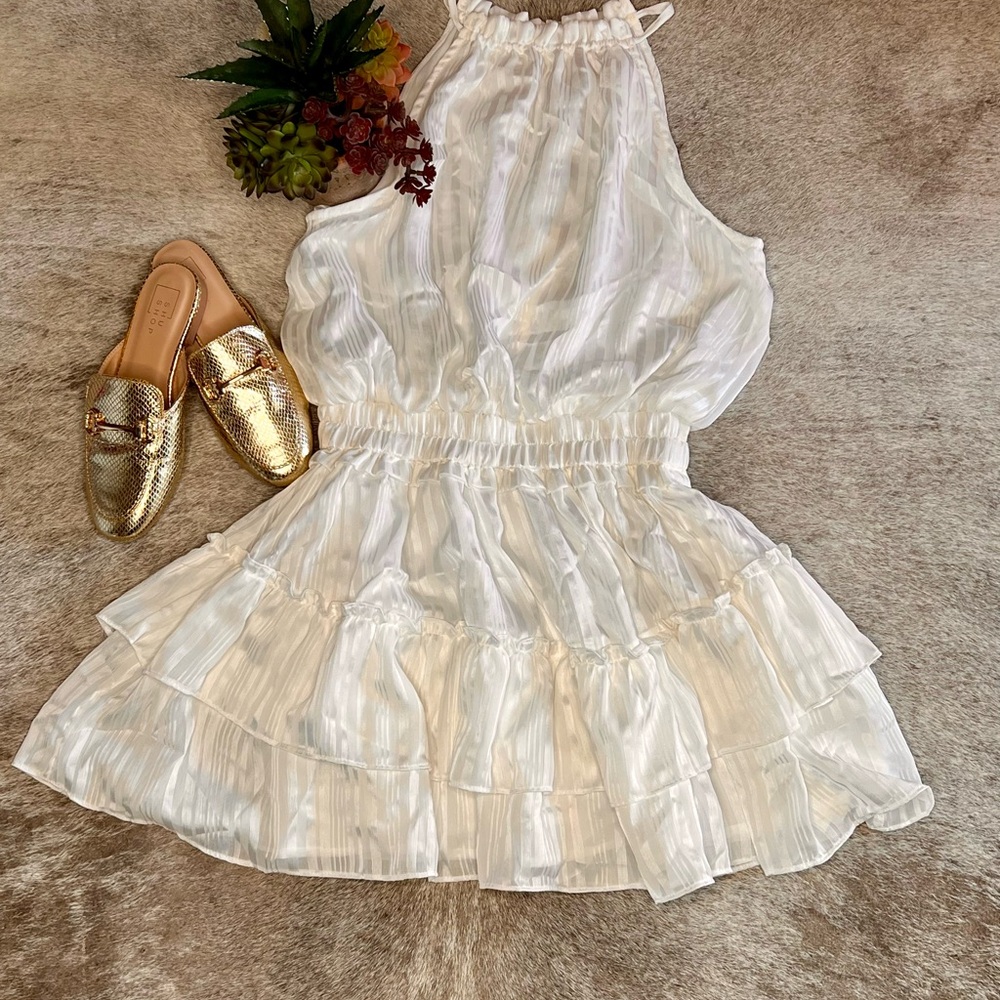 MUSTARD SEED SLEEVES DRESS - White